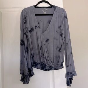 American Eagle Medium Tie Dye Long Sleeve Bell Sleeve Tee